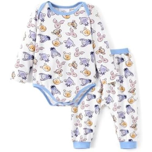 Disney Winnie the Pooh Yoda Minnie Mouse Creeper Bodysuits Baby Girl/Boy Organic Cotton Long Sleeve Fall Outfits 0-18 Months