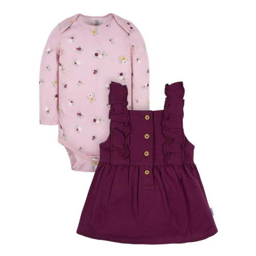 Gerber Baby Girl Jumper and Bodysuit Outfit Set, Sizes 0/3 Months - 2T