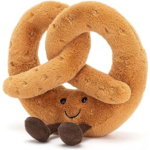 Jellycat Amuseables Pretzel Stuffed Toy, 7 inches | Food Plush | Fun Gift Idea