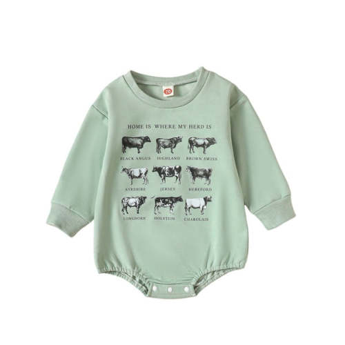 HOME IS WHERE THE HERD IS Long-Sleeve Onesie - Hazel & Bo