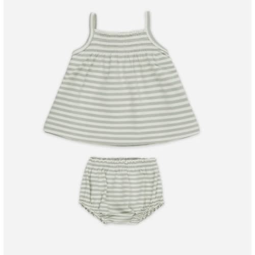 Smocked Tank + Bloomer Set || Sage Stripe – Quincy Mae