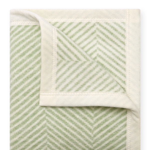 Harborview Herringbone Sprout Green Mini Blanket