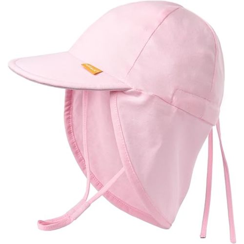 0-6m Baby Sun Hat UPF 50+ UV Ray Sun Protection Cotton Toddler Hats for Boys Girls