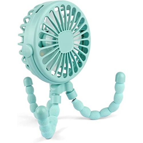 Stroller Fan Mini Handheld Octopus Fan Baby Fan with Flexible Tripod Wrapped on Stroller, Car Seat, Student Bed, Bike USB Rechargeable Fan, Desk Fan for Office and Baby Room or Outdoor