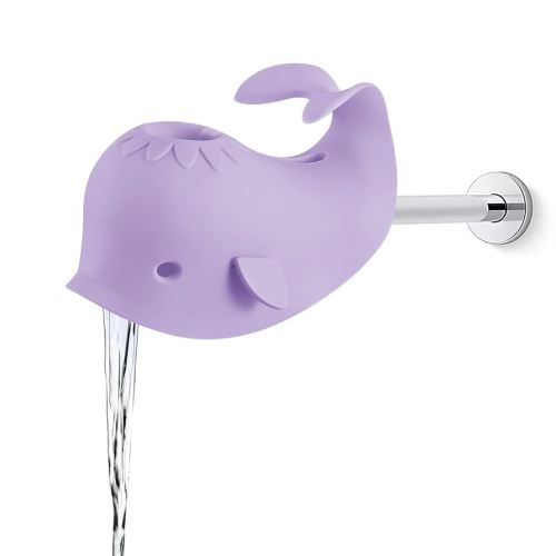 PandaEar Baby Bathtub Faucet Cover, Bath Spout Cover, Baby Shower Protector Cover for Kids Toddlers and Baby Bathroom Tub, Whale (Purple)
