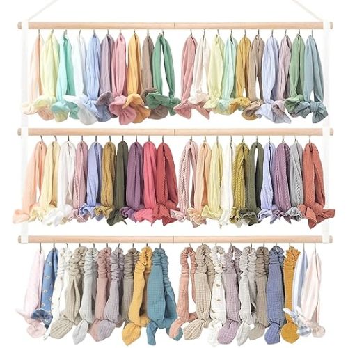 POVETIRE Headband Holder Head Bands Organizer for Girls Hair Bows Hanging Baby Headbands Hair Accessories Organizer Storage Wall Hanging Decor for Newborn Infant Toddlers Kids