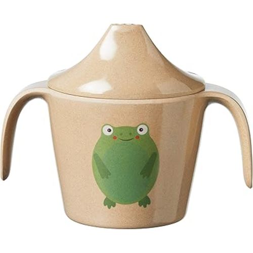 Nuby Rice Husk Two-Handle Training Cup - Eco-Friendly Cup - 100% Compostable and Biodegradable - 4+ Months
