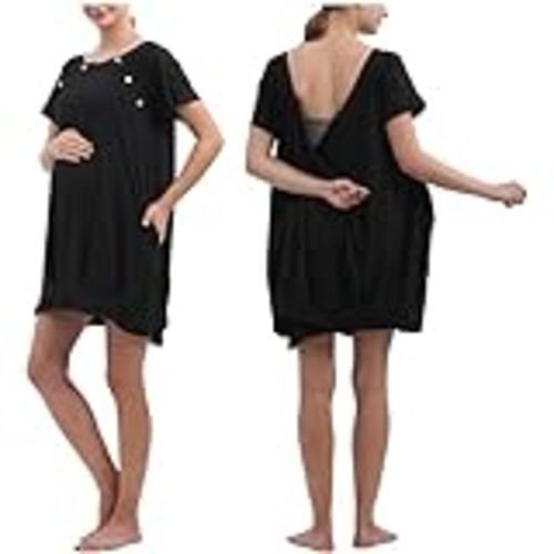 Amazon.com: Frida Mom Delivery and Nursing Gown | Easy-Snap, Tagless, Skin-to-Skin Access and Full Coverage in The Back : Clothing, Shoes & Jewelry