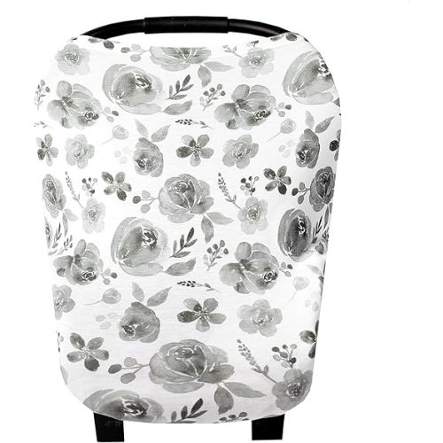 Copper Pearl Multi-Use Cover: Car Seat Covers, Nursing Cover, and Stroller Cover for Sun - Stretchy Fabric, All-Season Use, Stylish Designs, Easy Access for Moms - Rowan