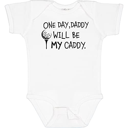 inktastic 1 Day, Daddy Will Be MY Caddy- Kids Golfing Baby Bodysuit