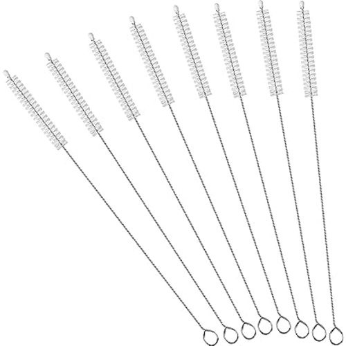 Extra Long Straw Cleaner Brush Long 14 Inch, Straw Brush of Bristles Diameter 12 mm, Straw Cleaning Brush with Stainless Steel Nylon Bristles for Cleaning Straws,Stanley, Owala, Water Bottle (8 PCS)