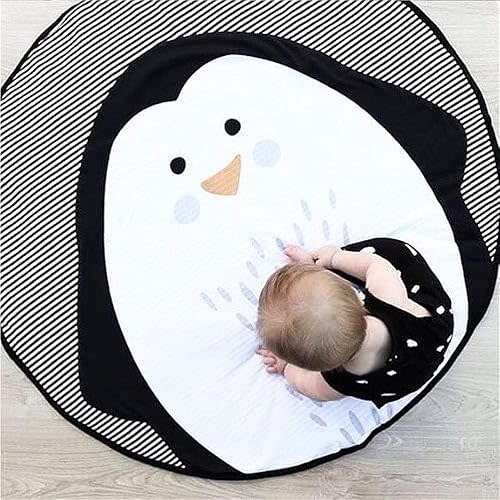 ABREEZE Baby Crawling Mat Cute Penguin Play Carpet Children Bedroom Decor Living Room Rug Nursery Rug Area Rugs for Boys Girls Kids Bedroom
