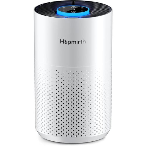 Upgraded Air Purifiers for Bedroom & Home with H14 True HEPA Filter, Covers Up to 880ft², 360° Air Intake, Quiet Pet Air Purifier, Fragrance & Timer, Removes Smoke, Pet Dander & Pollen, White