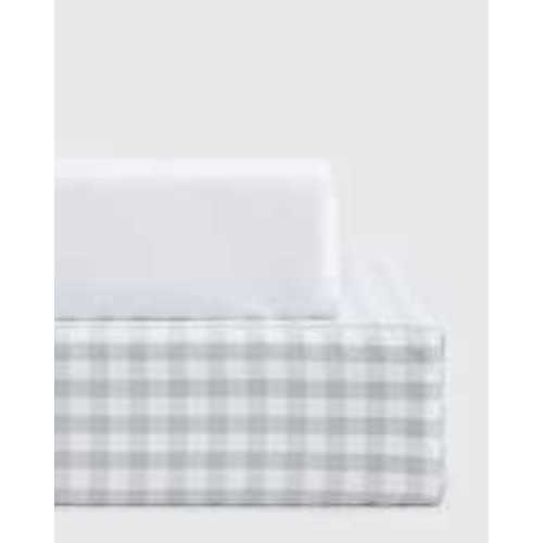 Organic Percale Gingham Crib Sheet 2-Pack