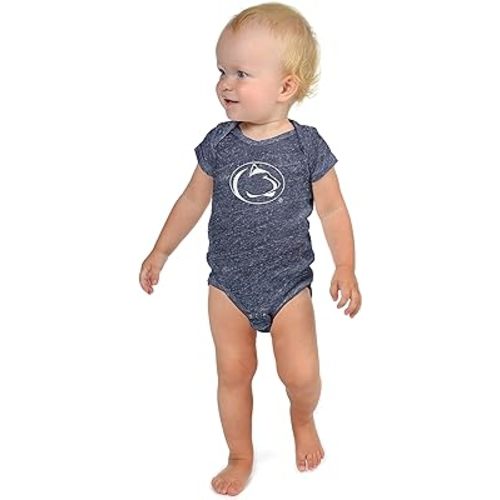 Little King NCAA Knobby Short Sleeve Romper Bodysuit-Big Logo-Infant Sizes 0-3M 6M 12M 18M