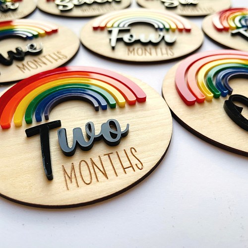 Rainbow Baby Milestone Cards, Monthly Baby Photos, Gender Neutral Baby Gift