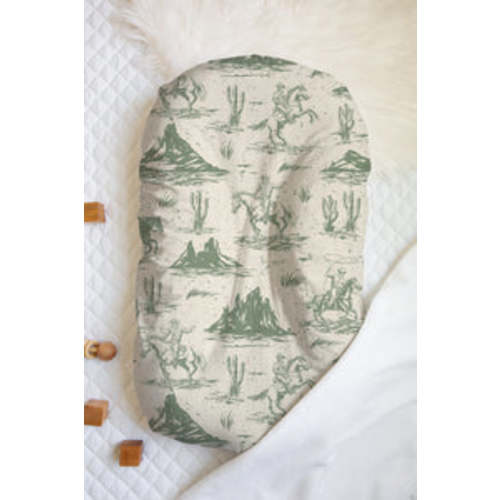 lounge pillow cover On The Range - Sage | 100% Organic Cotton Muslin Baby Bedding – Humble Baby Goods