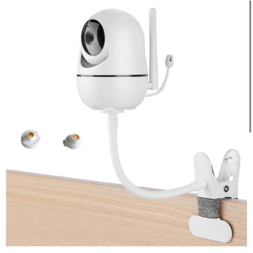 Flexible Baby Monitor Mount Compatible with HelloBaby HB65/HB6550/HB6558/HB66/HB248,ANMEATE SM935E/SM650 Baby Monitor,Baby Camera Mount,Baby Monitor Clip Mount Without Tools or Wall Damage