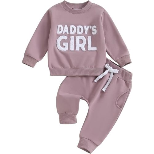 Toddler Baby Girl Clothes Daddys Girl Cotton Sweatshirt Tops Pants Newborn Girl 2Pcs Fall Winter Outfits