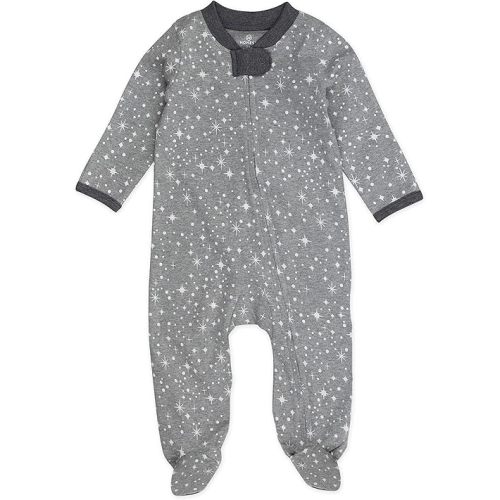 HonestBaby Sleep and Play Footed Pajamas One-Piece Sleeper Jumpsuit Zip-front PJs Organic Cotton for Baby Boys, Unisex