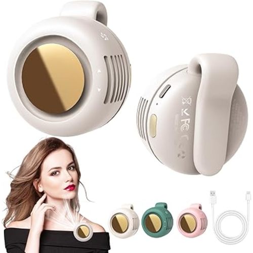 Portable Silent Mini Bladeless Fan Clip On, Small Fan Clip on for Shirt & Waist, 2025 New Adjustable 3-Speed Suspended Whirlwind Fans, For Outdoor & Travel & Office, Travel Accessories, Gift