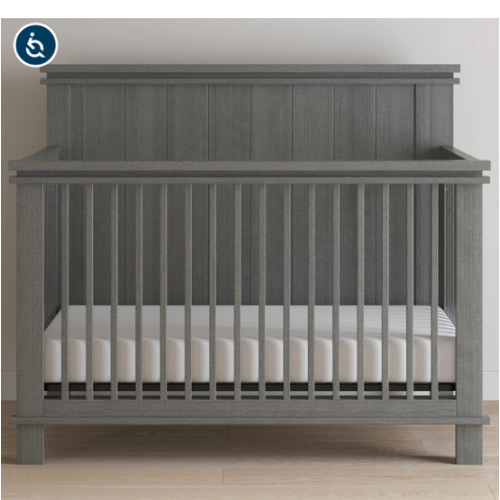 Denman 4 in 1 Crib, Midnight Gray | Convertible Cribs | Child Craft