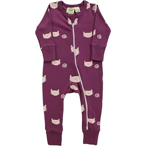 PARADE Organic Signature Print '2-Way' Zip Romper - Long Sleeve