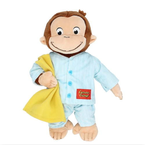 Kids Preferred Curious George in Pajamas Monkey Stuffed Animal Plush Toys Soft Cute Cuddle Plushie Gifts for Baby and Toddler Boys and Girls - 12" Stuffed Animal