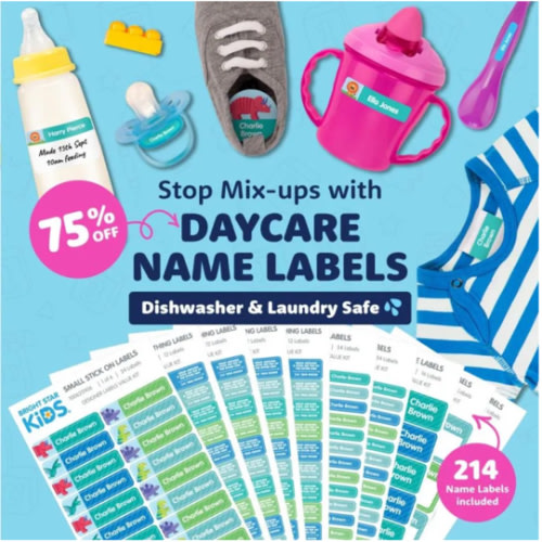 Daycare Name Labels | Labels for Daycare | Stickers for Toddlers