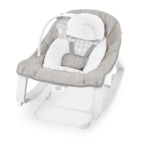 Ingenuity Keep Cozy 3-in-1 Grow with Me Vibrating Baby Bouncer Seat & Infant to Toddler Rocker, Vibrations & Toy Bar, 0-30 Months Up to 40 lbs (Linden)
