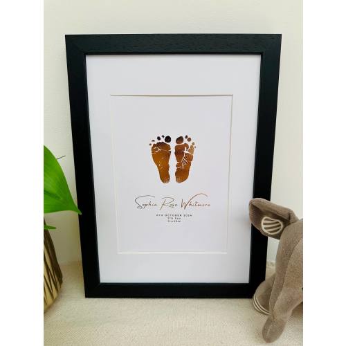 Foiled Baby Hand & Footprint Artwork, Kit NOT Included