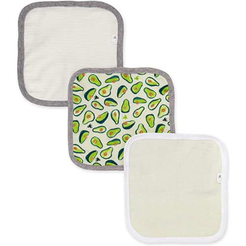 Burt's Bees Baby Infant Washcloths, 100% Organic Cotton, Soft and Super Absorbent Knit Terry Wash Cloth - 3 Pack Set