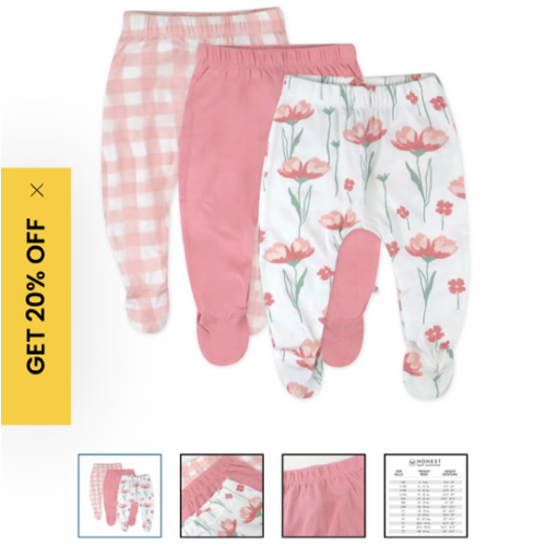 3-Pack Organic Cotton Footed Pants | Honest Baby Clothing