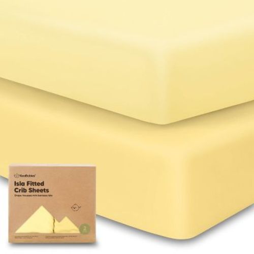 Keababies 2pk Isla Fitted Crib Sheets For Boys, Girls, Baby Crib Sheet, Fits Standard Nursery Crib Mattresses (sunshine)