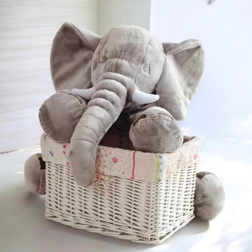 Cute Elephant Plush Pillow Toy - Adorable Baby Sleeping Stuffed Animal - Perfect Gift Decor