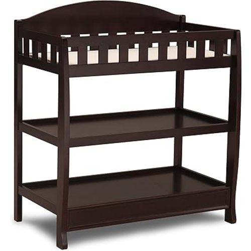 Delta Children Infant Changing Table with Pad, Dark Chocolate