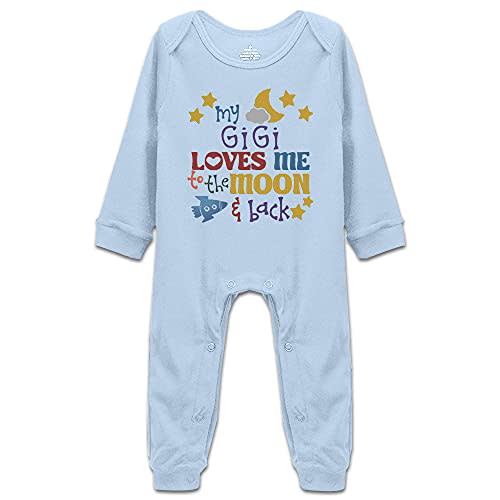 DOQOSESHY My Gigi Loves Me to The Moon Back Newborn Unisex 0-24 Months Bodysuit Jumpsuit