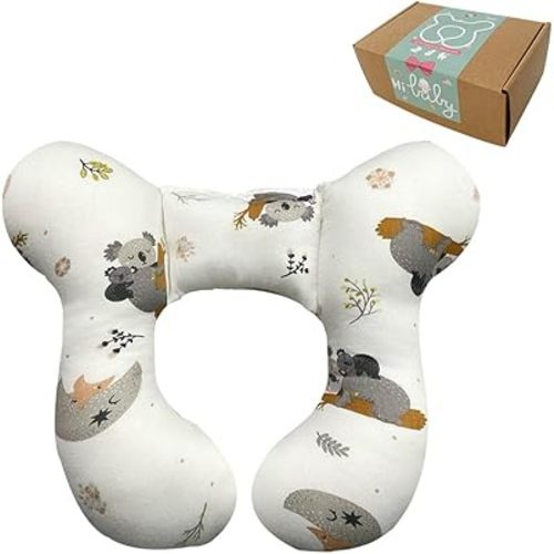 Baby Neck Pillows, Comfortable Baby Travel Head Neck Support Pillow for Car Seat Stroller Pushchair, Soft PP Cotton Travel Pillow for 0-2 Years Old Toddler Infant Newborn, Koala