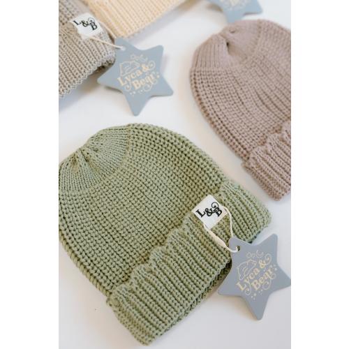 100% Cotton Knit Baby Beanie
