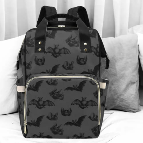 Baby Bat Diaper Nappy Bag Pastel Goth Baby Bag Goth Backpack Goth Purse Goth Baby Stuff Gothic Baby Stuff Horror Spooky Nursery Skull Baby