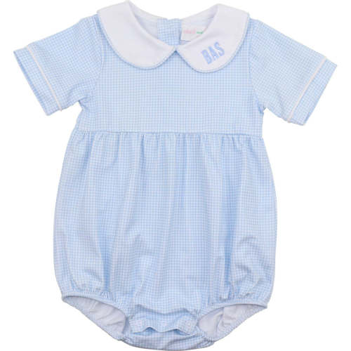 Blue Gingham Knit Bubble