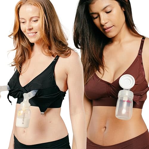Supermom Pumping and Nursing Bra - Hands Free Nursing Bra for Pumping - Breastfeeding Bras Comfortable & Supportive