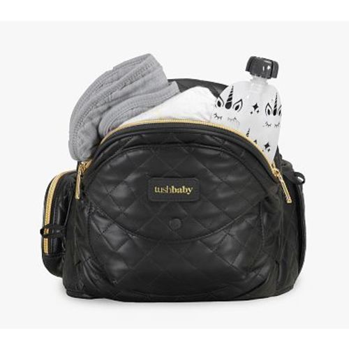 Tushbaby Quilted Hip Seat, Vegan Leather Black