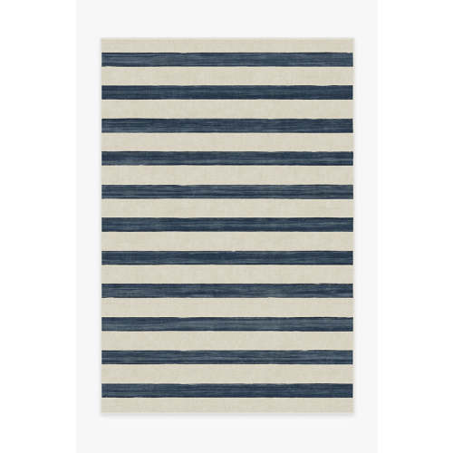 Sumi Sailor Stripe Navy Rug | Ruggable