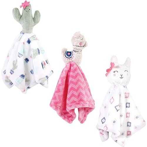Hudson Baby Unisex Baby Animal Face Security Blanket, Llama, One Size