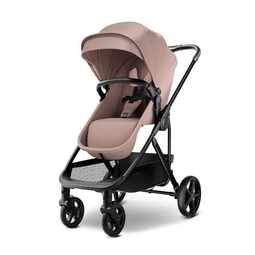 Rovee Bassinet Baby Stroller, 2-in-1 Foldable Infant Stroller with Reversible Seat - Pink