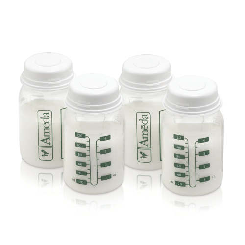 Ameda HygieniKit® Breast Milk Storage Bottle with Lock-Tight Cap, 4 Count