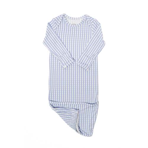 Newborn Gown - Gingham Blue