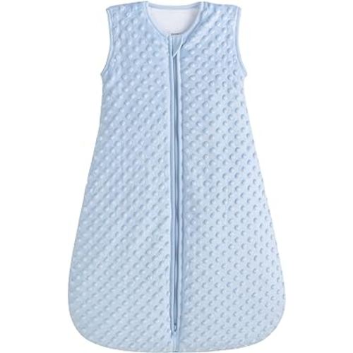 BABYINABAG Summer Model Baby Sleeping Bag and Sack, Plush Minky Dot, 1.25 Tog for Infants and Toddlers (Small (3-11 mos))