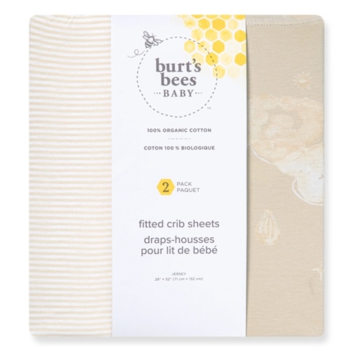 Good Night Sky Organic Cotton Crib Sheets Limestone